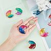 CHGCRAFT 5Pcs 5 Colors Two Tone Glass Pendants GLAA-CA0001-43-3