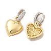 Heart Rack Plating Brass Micro Pave Cubic Zirconia Hoop Earring EJEW-C057-02G-2