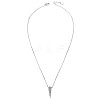 TINYSAND 925 Sterling Silver Cubic Zirconia Triangle Pendant Necklace TS-N335-S-2