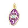 Brass Enamel Evil Eye Pendants KK-I378-16G-A-2