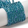 Electroplate Transparent Glass Beads Strands EGLA-A035-T3mm-L12-1