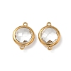 304 Stainless Steel Rhinestone Connector Charms STAS-P453-03G-M-2