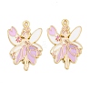 Rack Plating Alloy Enamel Pendants X-FIND-A040-08D-01G-1