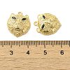 Brass Micro Pave Green Cubic Zirconia Pendants KK-G481-08G-3