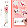 PU Leather & Cotton Name Marker Keychain AJEW-WH0514-021-2
