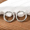 Brass Huggie Hoop Earrings LS-EJEW-K083-29P-1