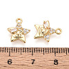 Brass Micro Pave Cubic Zirconia Charms KK-N263-143A-G-3