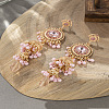 Alloy Acrylic Dangle Stud Earrings FS-WG31A95-09-1