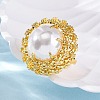 Brass Cuff Rings for Women RJEW-Q009-10G-5