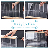 2-Tier 6-Grid Transparent Acrylic Minifigures Organizer Dispaly Case with Wood ODIS-WH0004-03A-4