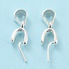 925 Sterling Silver Ice Pick Pinch Bails STER-Z001-122S-03-3