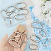 18Pcs 3 Styles Zinc Alloy Spring Gate Rings FIND-SP0001-13-3