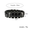 Synthetic Non-magnetic Hematite Beads Stretch Bracelets for Men PZ7053-8-2