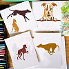 4Pcs 4 Styles PET Hollow Out Drawing Painting Stencils DIY-WH0394-0133-6