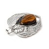 Natural Tiger Eye Teardrop Pendants KK-K331-02P-06-4