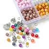 DIY Glass Beads & Alloy Pendant Bracelets Jewelry Making Kits DIY-FS0006-25-3