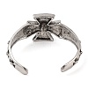 Cross with Skull Cuff Bangles BJEW-P337-06AS-3