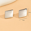 Fashionable Stainless Steel Square Stud Earrings TF7751-5