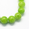 Natural Dyed Yellow Jade Gemstone Bead Strands LS-G-R271-6mm-Y12-2