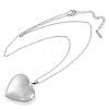 Anti-Tarnish 304 Stainless Steel Heart Locket Pendant Cable Chain Necklaces for Women LS-NJEW-M050-04E-P-4
