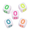 Opaque Acrylic Enamel European Beads AC-ACBA1794-04O-1