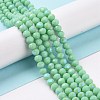 Electroplate Opaque Solid Color Glass Beads Strands EGLA-A044-P1mm-L14-1