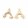 Rack Plating Eco-friendly Alloy Rhinestone Pendants FIND-A025-17G-02-1