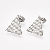 Non-Tarnish 304 Stainless Steel Stud Earring Findings STAS-S079-69B-2