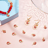 15Pcs Brass Micro Pave Clear Cubic Zirconia Pendants KK-BBC0010-36-4