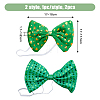 2Pcs 2 Style Cloth & Paillette Elastic Bowknot Ties FIND-FH0008-28-2