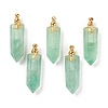 Faceted Natural Fluorite Pointed Pendants G-H252-F02-1