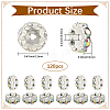 120Pcs Brass Rhinestone Spacer Beads RB-PA0001-03S-02-2