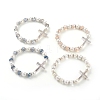 Electroplate Glass Beads Stretch Bracelets BJEW-JB04830-1