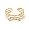 304 Stainless Steel Enamel Multi-layered Cuff Bangles for Women STAS-H259-07G-4