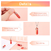 6Pcs   Glass Pointed Pendants G-PH0001-55-7