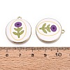 Printed Alloy Enamel Pendants ENAM-N072-03KCG-03-3