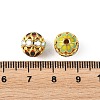 Brass & Alloy & Rhinestone Enamel Beads RB-CBA973B-11B-G-3