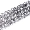Spray Painted Crackle Glass Beads Strands DGLA-C002-8mm-02-7