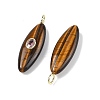 Natural Tiger Eye Pendants G-D357-01C-2