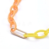Personalized Two Tone ABS Plastic Cable Chain Necklaces LS-X-NJEW-JN02825-02-3