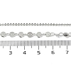 Brass Cable & Flat Sequin Chains Necklaces for Women NJEW-D302-40P-5