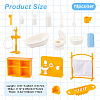 CRASPIRE 2 Style 2 Style Plastic Dollhouse Kitchen & Bathroom Accessories Set AJEW-CP0005-34-2