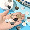 10Pcs Natural Black Lip Shell Pendants SSHEL-YW0001-18-3