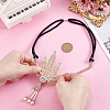 1Pc Zinc Alloy Rhinestone Headbands OHAR-HY0001-03G-4