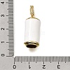 Brass Micro Pave Clear Cubic Zirconia and Enamel European Dangle Charms CU-CBAA556-05B-3