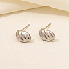 Stylish Irregular Stainless Steel Half Hoop Stud Earrings for Women CF3363-5-1