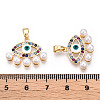 Brass Micro Pave Cubic Zirconia Pendants ZIRC-OY001-64G-3