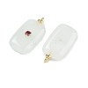 Dyed Natural White Jade  Pendants KK-C251-01G-02-2