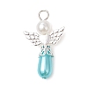 Imitation Pearl Acrylic Pendants PALLOY-JF03307-3