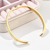 304 Stainless Steel Rhinestone Bangles for Women BJEW-Z092-17G-4